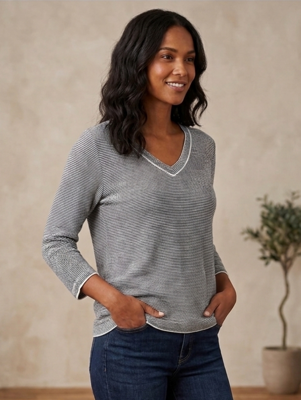 The Loft 3/4 Length Sleeve Sweater Size Small